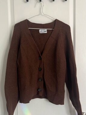 Cozy Brown Old Navy Button-Front Women's Cardigan Sweater